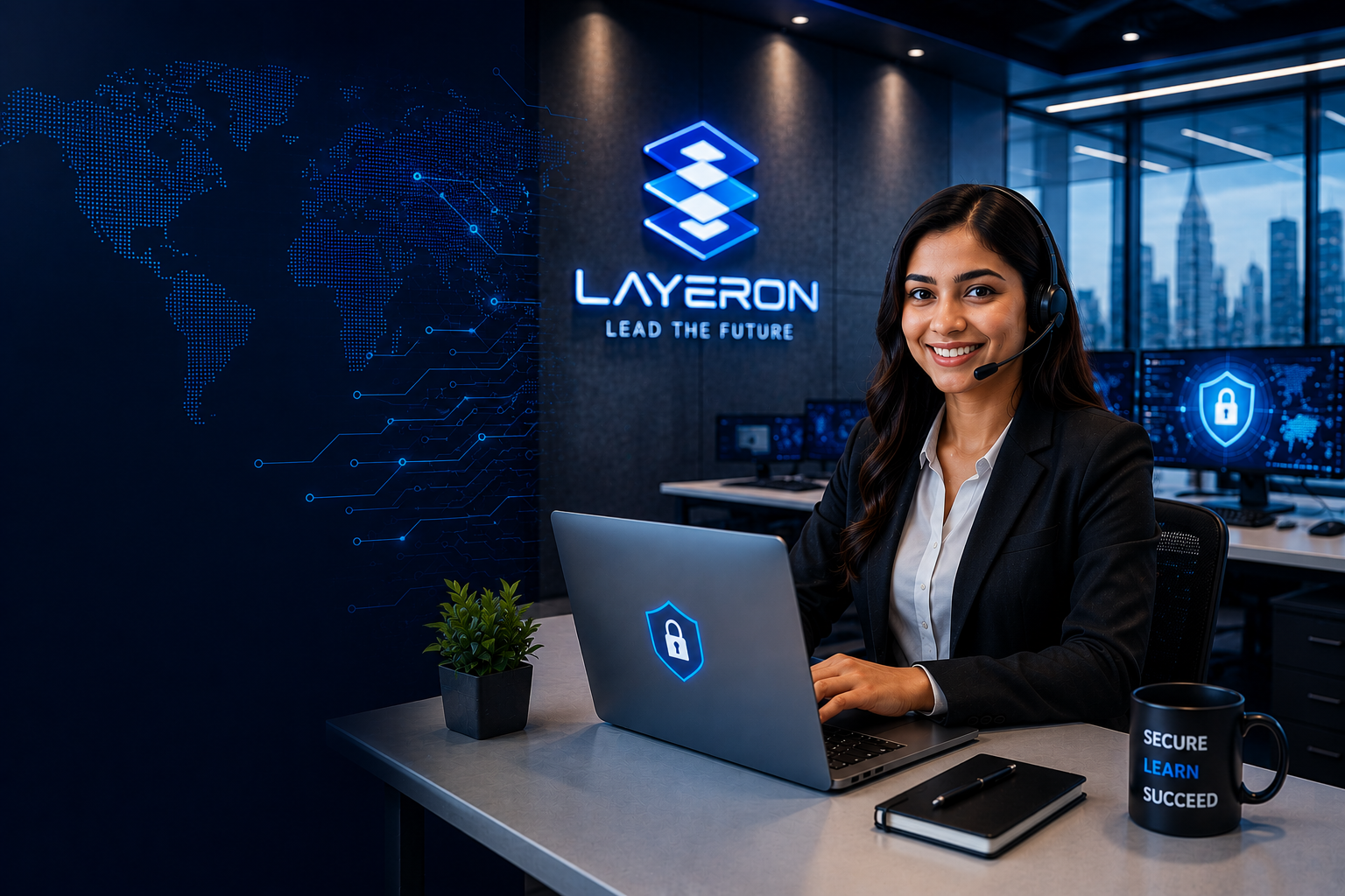 Layeron course advisor ready to help with cybersecurity learning enquiries